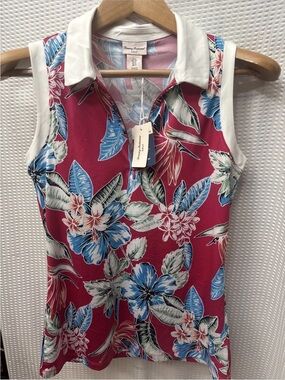 NWT Women’s Tommy Bahama Golf Floral Shirt Sz Small